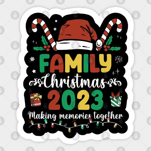 Family Christmas 2023 Matching Squad Santa Elf Sticker by rhazi mode plagget